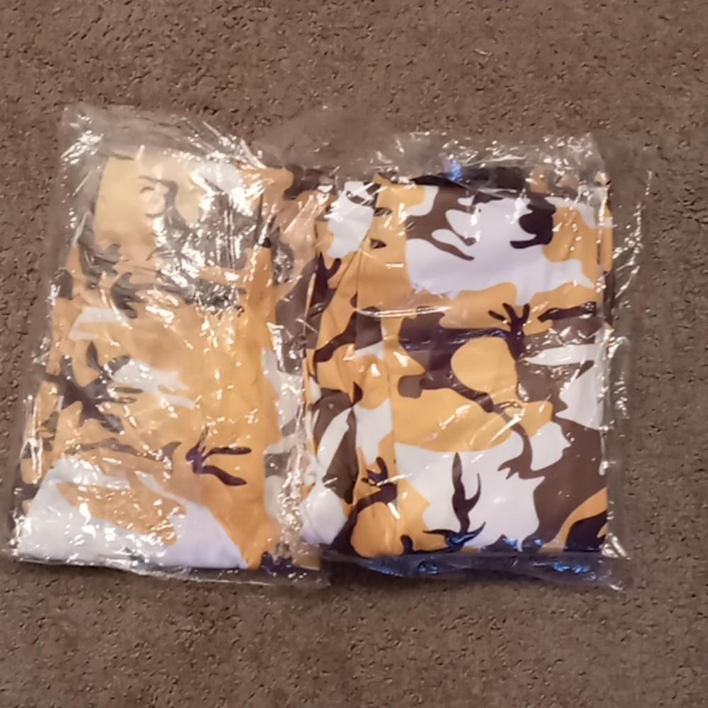 Brand new yellow and black camo mens joggers